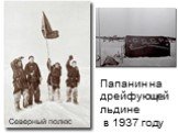1937. Папанин на дрейфующей льдине в 1937 году. Северный полюс