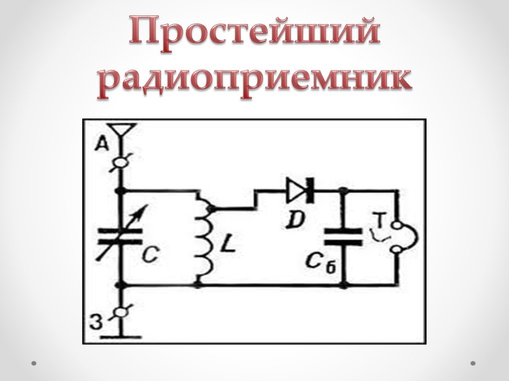 Схема радиоприемника попова простейшая