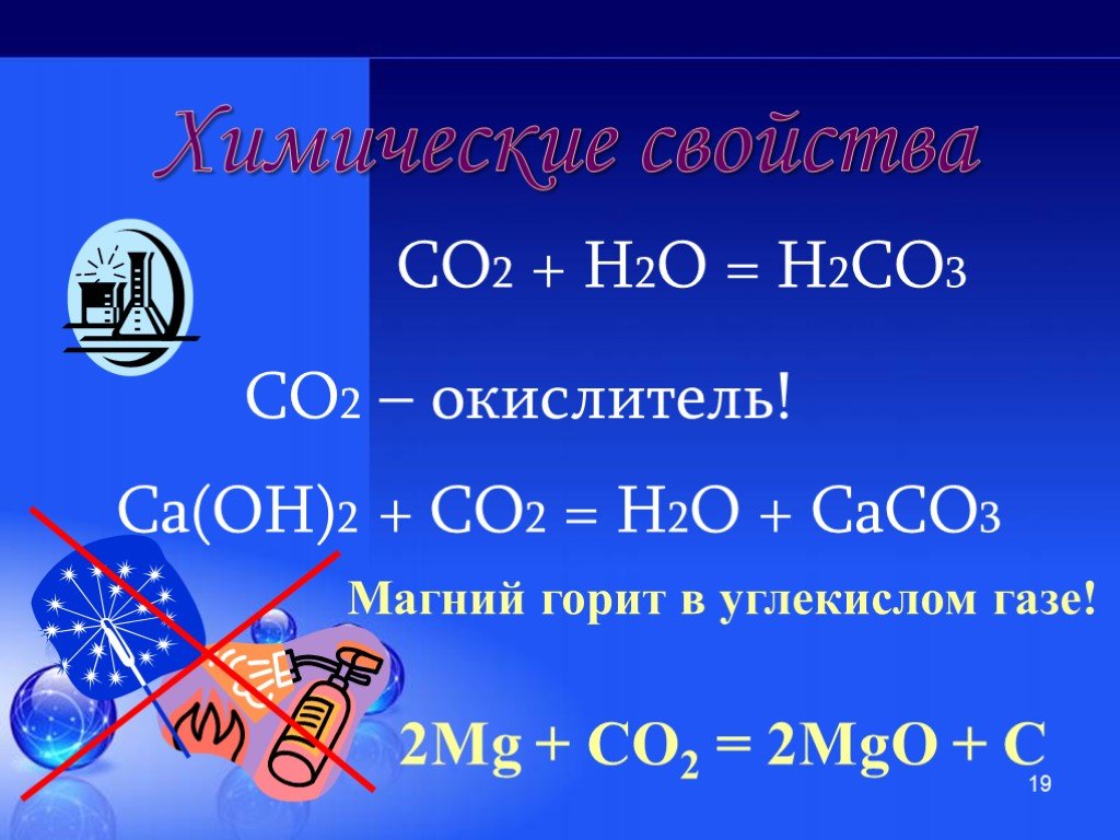 Какие оксиды реагируют с углекислым газом