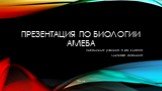Презентация по биологии амеба. Выполнила: ученица 8 «А» класса Близнева Ангелина 2014 год