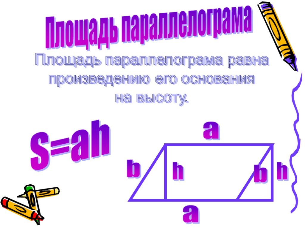 Площадь параллелограмма равна произведению его основания. Проект на тему свойства площади. Площадь прямоугольника равна произведению его основания на высоту. Свойства площадей фигур. Проект по математике 2 класс свойства площади.