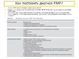 Как поставить диагноз FMF? диагноз FMF является в первую очередь клиническим!!! Выявление гомозиготного носительства мутаций М680I, М694V, V726А делает диагноз периодической болезни 100%-ным. Для постановки диагноза FMF необходимо соответствие ≥1 большим критериям, или ≥2 малым критериям, или1 больш