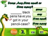 ______ black pens have you got in your pencil-case?