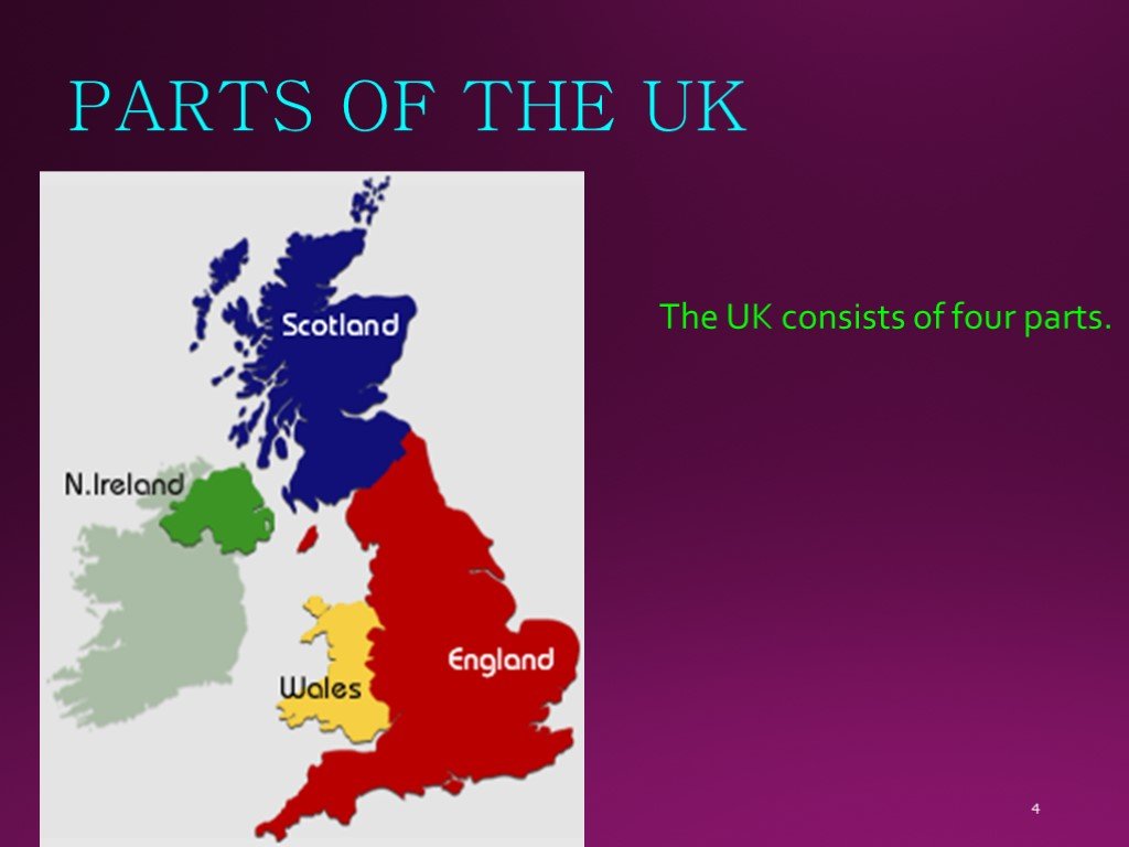 The uk consists of parts