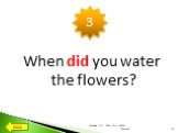 When did you water the flowers?
