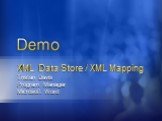 XML Data Store / XML Mapping