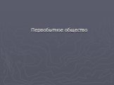 Первобытное общество