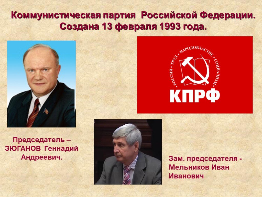 Партии россия 1993. Коммунистическая партия Российской Федерации политические партии. КПРФ Зюганов 1993. КПРФ Лидер партии 1999. КПРФ партия 1990 2000.