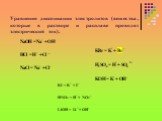 Уравнения диссоциации электролитов (вещества, которые в растворе и расплаве проводят электрический ток).