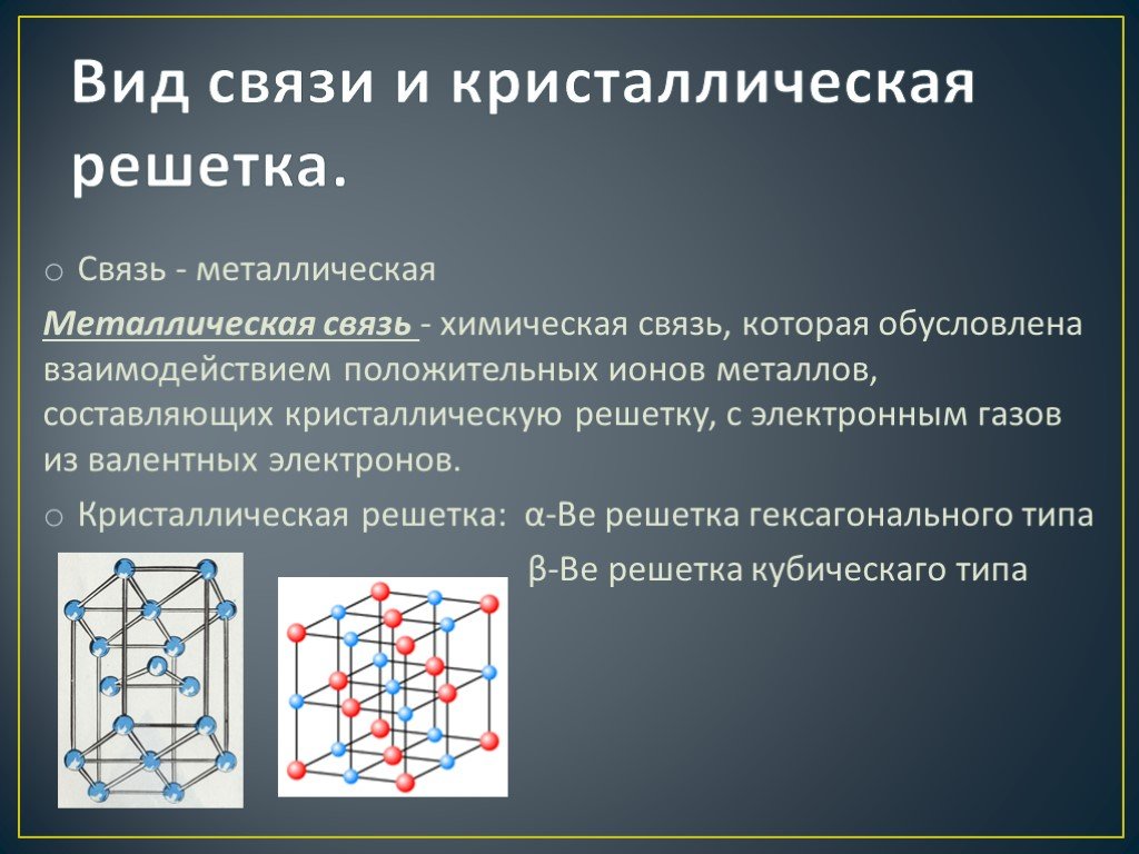 Химическая связь в кристалле. Тип химической связи в металлической кристаллической решетки. Тип хим связи и Кристалл решетки. Металлическая решетка химическая связь. Типы решеток металлов.