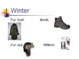 Fur coat Boots Fur cap Mittens Winter