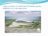 Large ice arena in Sochi built for hockey games, designed for 12,000 spectators