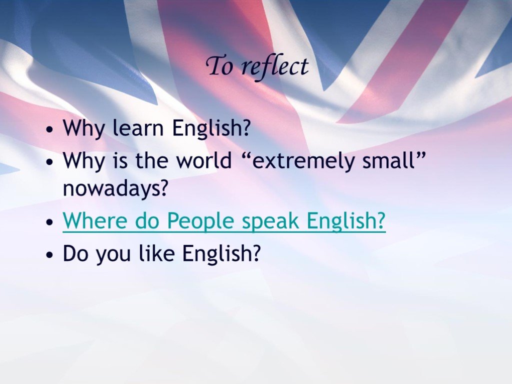 Why do the british