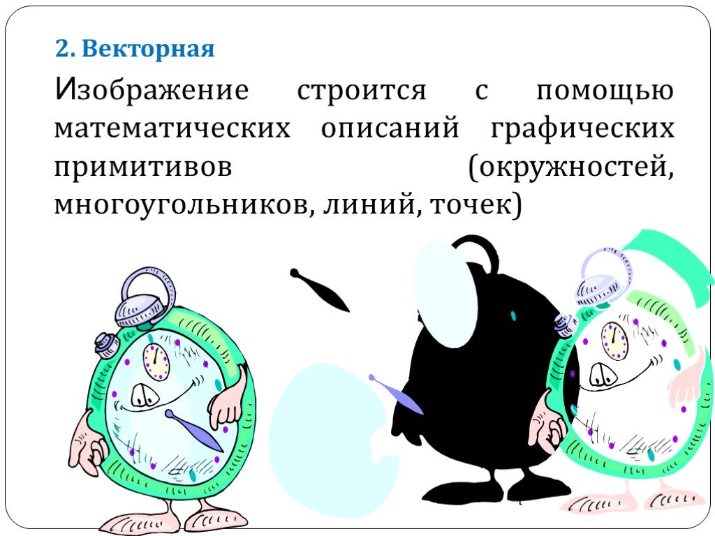 Векторные изображения строятся из в информатике