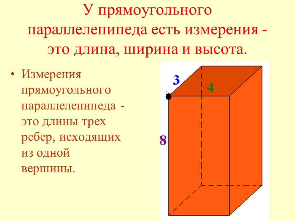 Измерение параллелепипеда 5 класс. 3 Измерение параллелепипеда. Прямоугольный параллелепипед грани и ребра 2 класс. Прямоугольный параллелепипед грани ребра вершины. Измерения прямоугольного параллелепипеда.