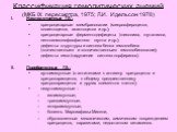 Классификация гемолитических анемий (МКБ IX пересмотра, 1975; Л.И. Идельсон 1978). Наследственные ГА : эритроцитарные мембранопатии (микросфероцитоз, эллиптоцитоз, акантоцитоз и др.); эритроцитарные ферментодефициты (гликолиза, глутатиона, пентозомонофосфатного шунта и др.); дефекты структуры и синт