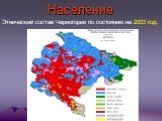 Население. Этнический состав Черногории по состоянию на 2003 год.
