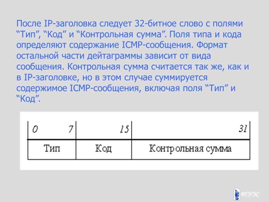 16 бит текст. Поля дейтаграммы IP. 32 Битовые слова. После IP /32.