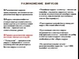 Размножение вирусов. Размножение вирусов принципиально отличается от размножения других организмов Вирусы воспроизводятся только внутри живой клетки, используя ее для синтеза своей нуклеиновой кислоты и своих белков – паразитизм на генетическом уровне Процесс размножения вирусов включает несколько с