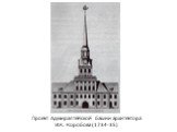 Проект Адмиралтейской башни архитектора И.К. Коробова (1734-35)