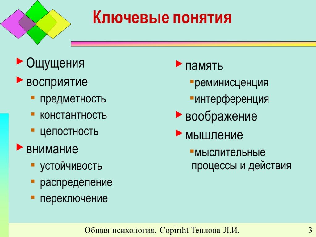 Презентация на тему познавательные процессы