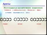 а) Линейно конденсированные циклы: тетрацен пентацен гексацен