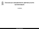 Основные направления деятельности организации