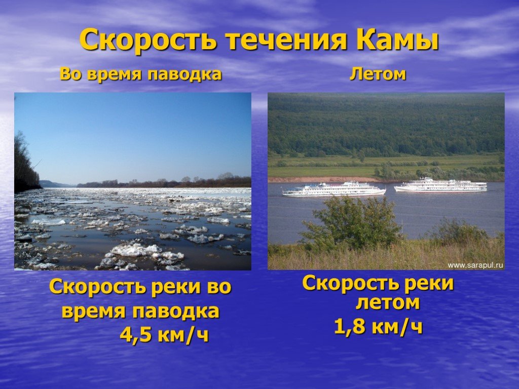 Волга вследствие малого падения имеет медленное течение
