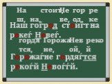 Наш, город, стоит, на, Неве, Наш гоѓрод стоиѓт на рекеѓ Невеѓ. гордятся, Горожане, Невой, Горожаѓне гордяѓтся рекоѓй Невоѓѓй.