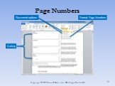 Page Numbers Format Page Numbers Placement options Gallery