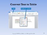 Convert Text to Table Table