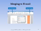 Merging to E-mail Finish & Merge