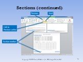 Sections (continued) Link to Previous active Previous Next Section number