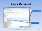 Save a Document Word 97 – 2003 Save as type arrow