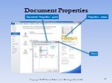 Document Properties Document Properties panel Close Properties arrow