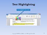Text Highlighting Text Highlight Color arrow