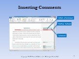 Inserting Comments Comment Markup balloon Initials of reviewer