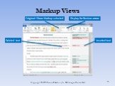 Markup Views Original: Show Markup selected Deleted text Inserted text Display for Review arrow