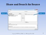 Share and Search for Source Master List Current List