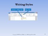 Writing Styles Style arrow Common writing styles