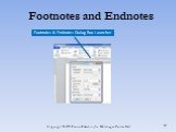 Footnotes & Endnotes Dialog Box Launcher