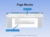 Page Breaks Show/Hide on Hard page break marker