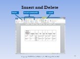 Insert and Delete Insert commands Delete