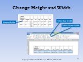 Change Height and Width Wrapped data Table Column Width Table Row Width