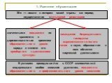 1. Развитие образования. 30-е гг. вошли в историю нашей страны как период осуществления «культурной революции». значительное повышение по сравнению с дореволюционным временем образовательного уровня народа и степени его приобщения к достижениям культуры. насаждение безраздельного господства марксист