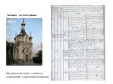 Часовня св. Екатерины. Метрическая книга с записью о рождении и крещении Денисова