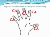 Автоматизация звука [с] в слогах + пальчиковая гимнастика (повторение звука с загибанием пальцев в кулачок). СА