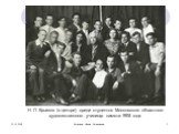 Н. П. Крымов (в центре) среди студентов Московского областного художественного училища памяти 1905 года
