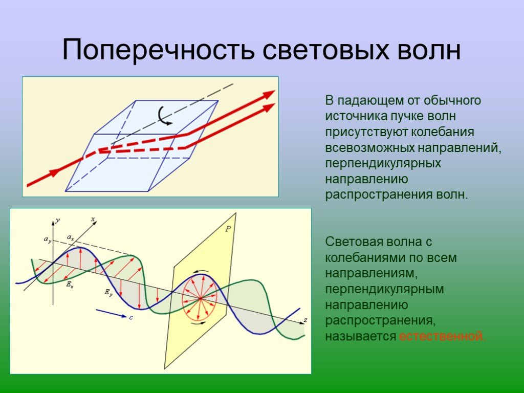 На рисунке изображена световая волна распространяющаяся вдоль оси ox эта световая волна является