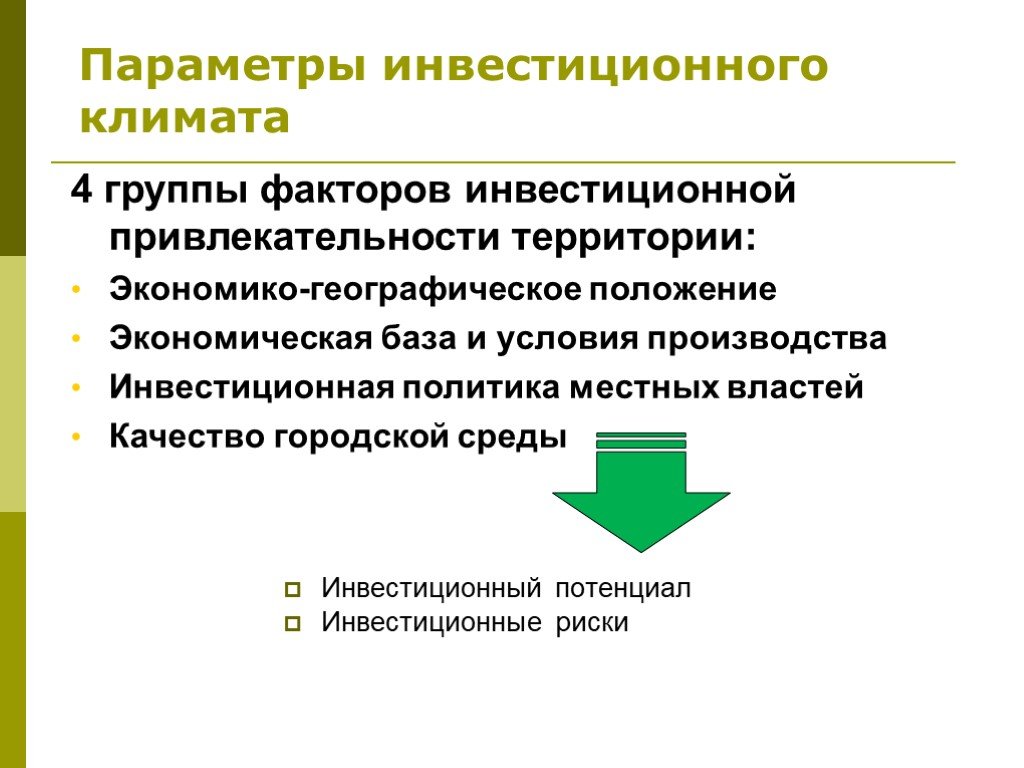 Презентация инвестиционного потенциала